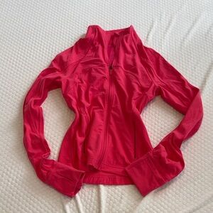 Pink Zip-Up LuluLemon Cropped Athletic Jacket Align